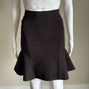 MAJE Stretched Waist Flared Hem Skirt
